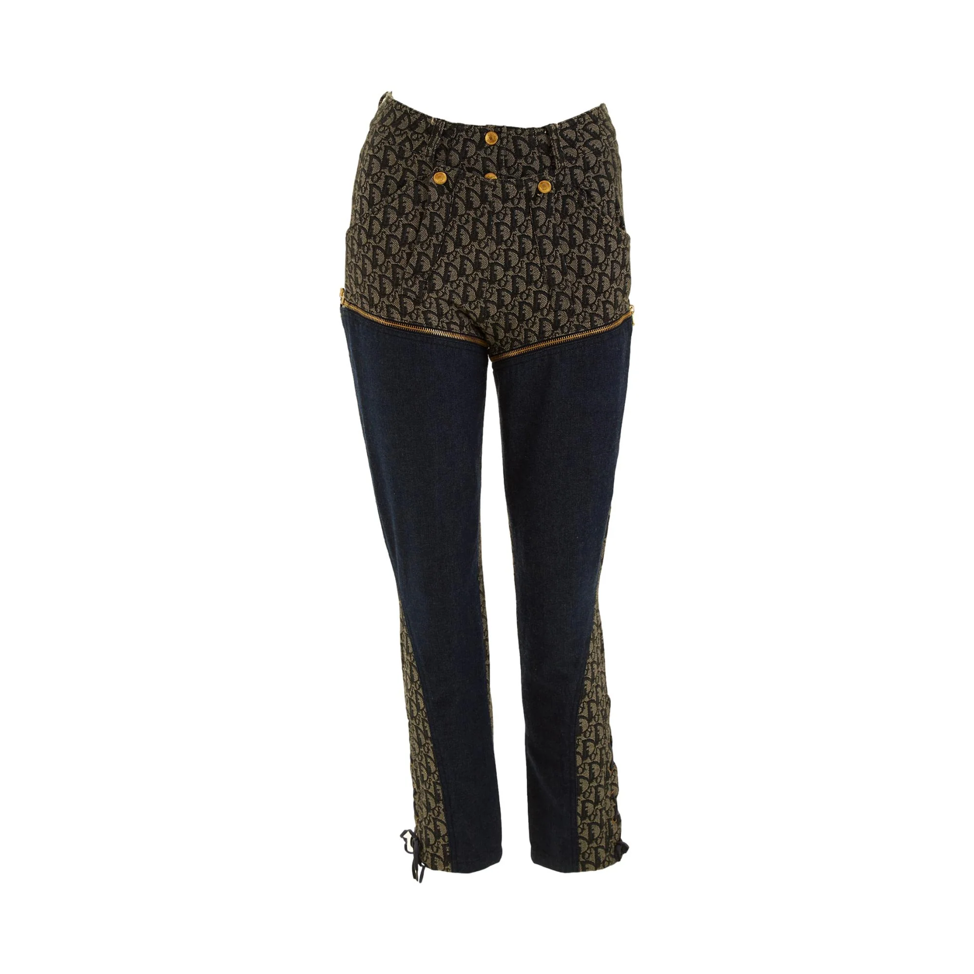 Dior Navy Logo Zip-Off Pants - Image 4